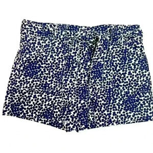 Ann Taylor Loft Navy White Belted Shorts Size 10